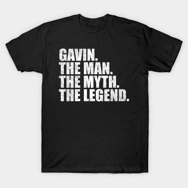 Gavin Legend Gavin Name Gavin given name T-Shirt by TeeLogic